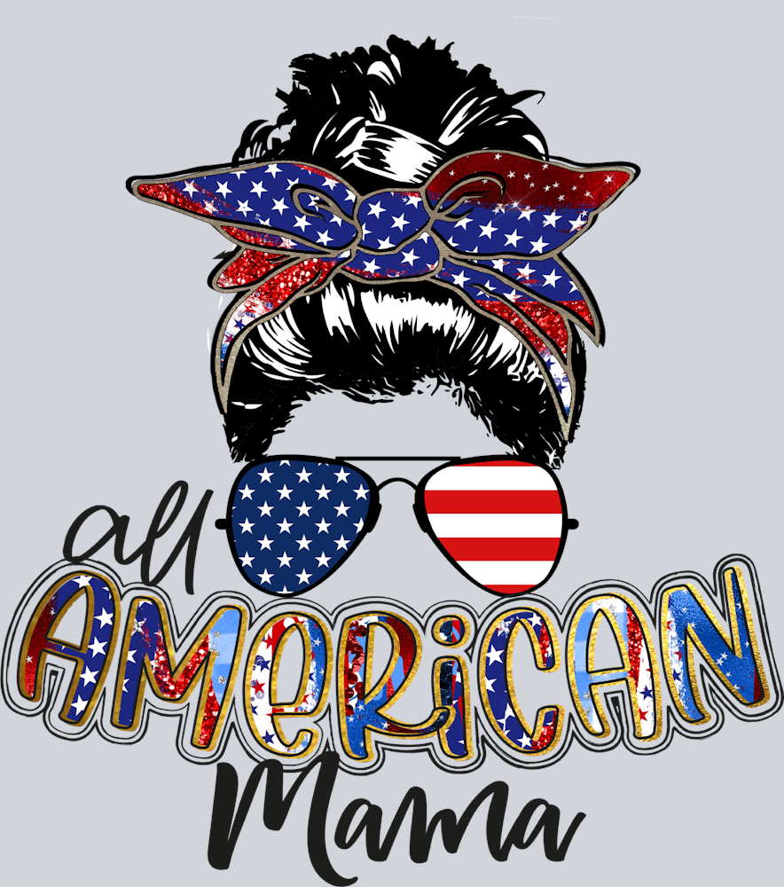 All American Mama 1 - STK00101 (DTF Transfers)