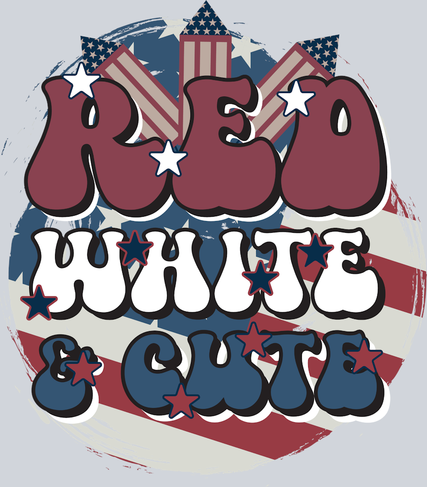 Red White And Cute - STK05162 (DTF Transfers)