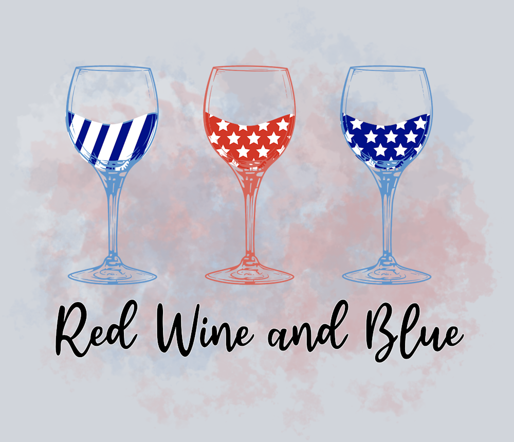 Red Wine And Blue - STK05167 (DTF Transfers)