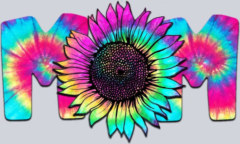 Mom Tie Dye Sunflower - STK04329 (DTF Transfers)