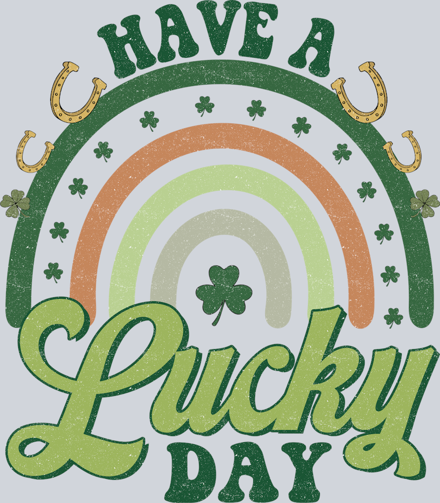 Retro Have A Lucky Day Rainbow - STK05202 (DTF Transfers)