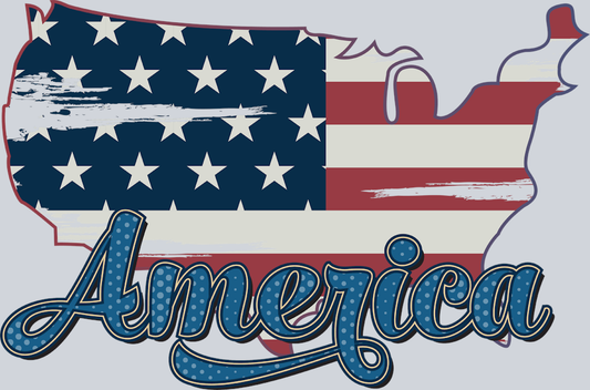 USA America Flag - STK06245 (DTF Transfers)
