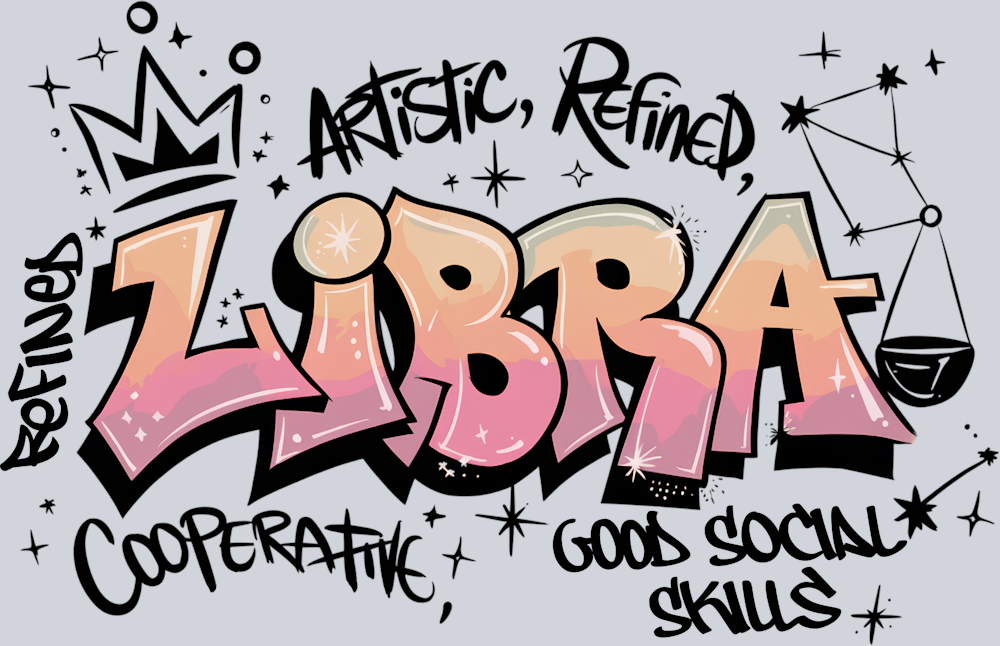 Libra Graffiti - STK03593 (DTF Transfers)