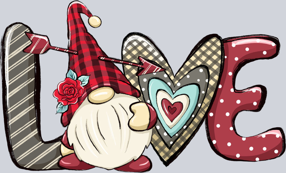 Gnome Loves Cupid - STK02308 (DTF Transfers)