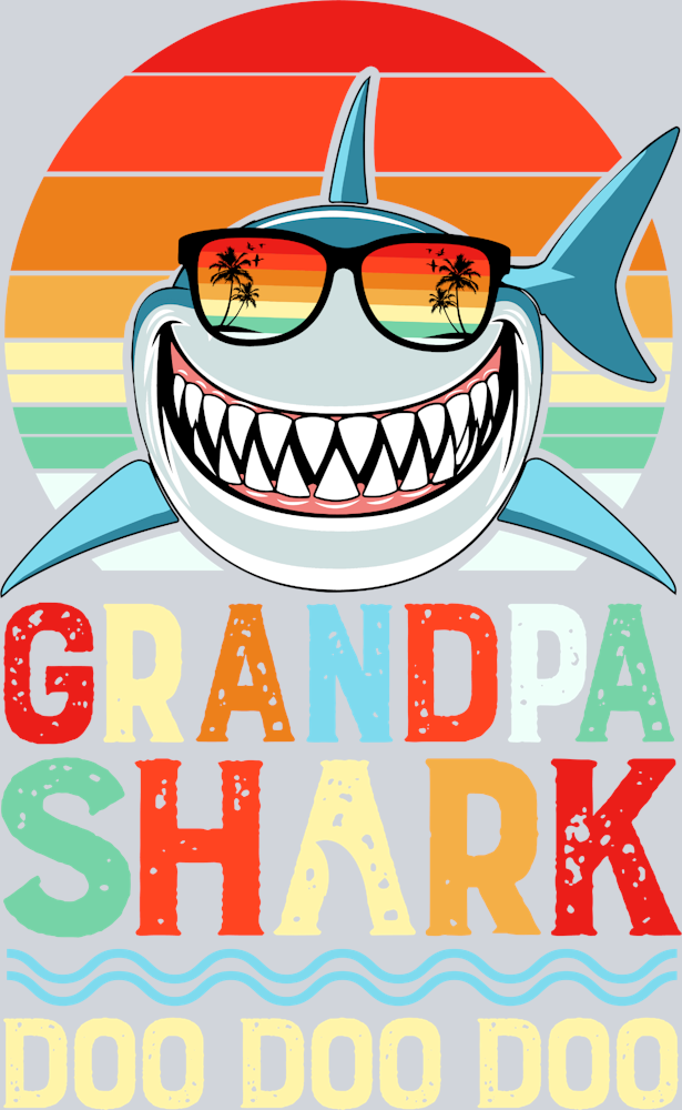 Grandpa Shark Doo Doo Doo - STK02418 (DTF Transfers)
