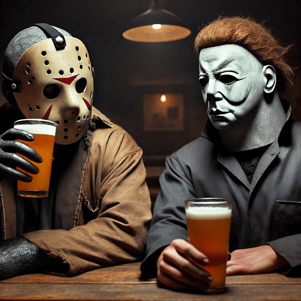 Michael Vs Jason Share A Brew - STK04280 (DTF Transfers)