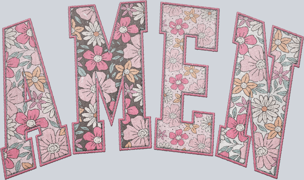 Amen Faux Stitch - STK00137 (DTF Transfers)