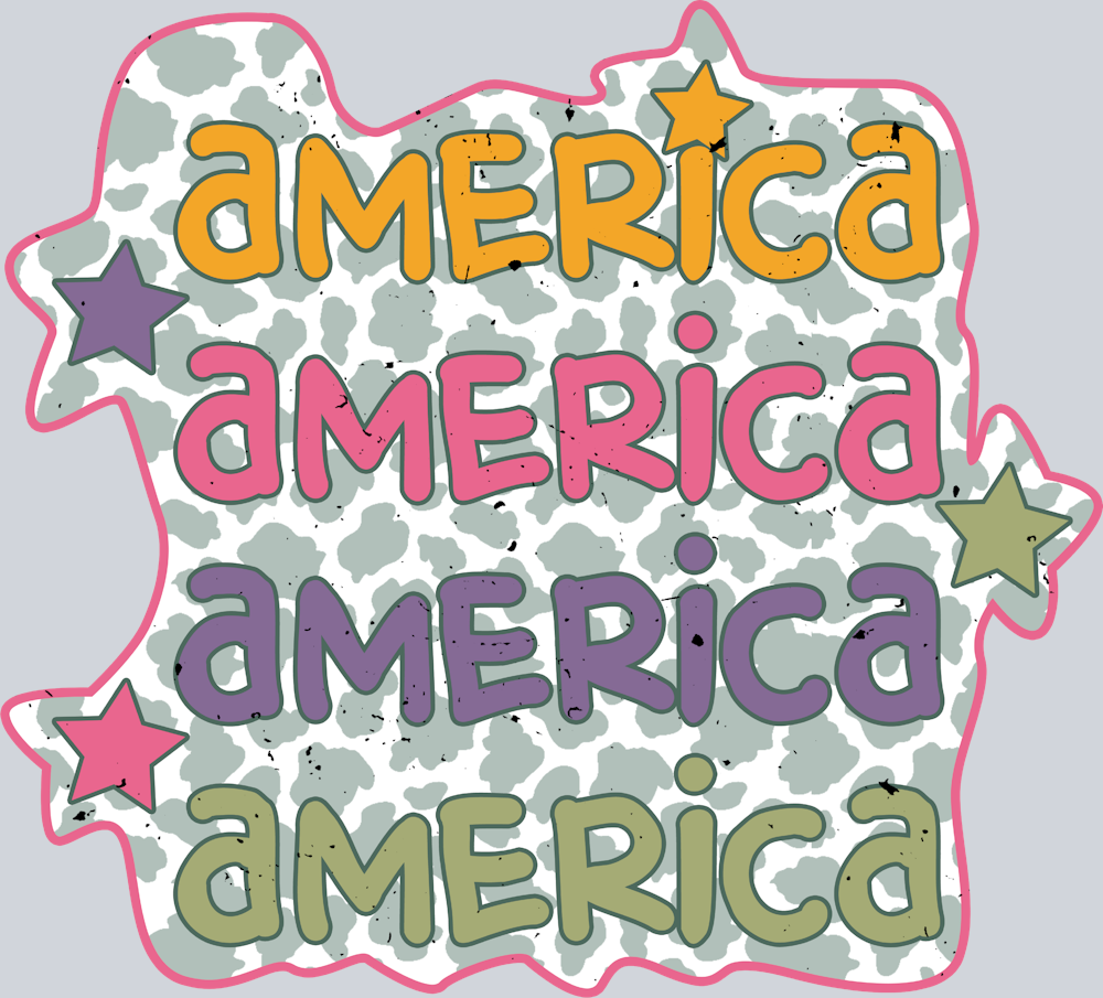 Multi American Star - STK04383 (DTF Transfers)