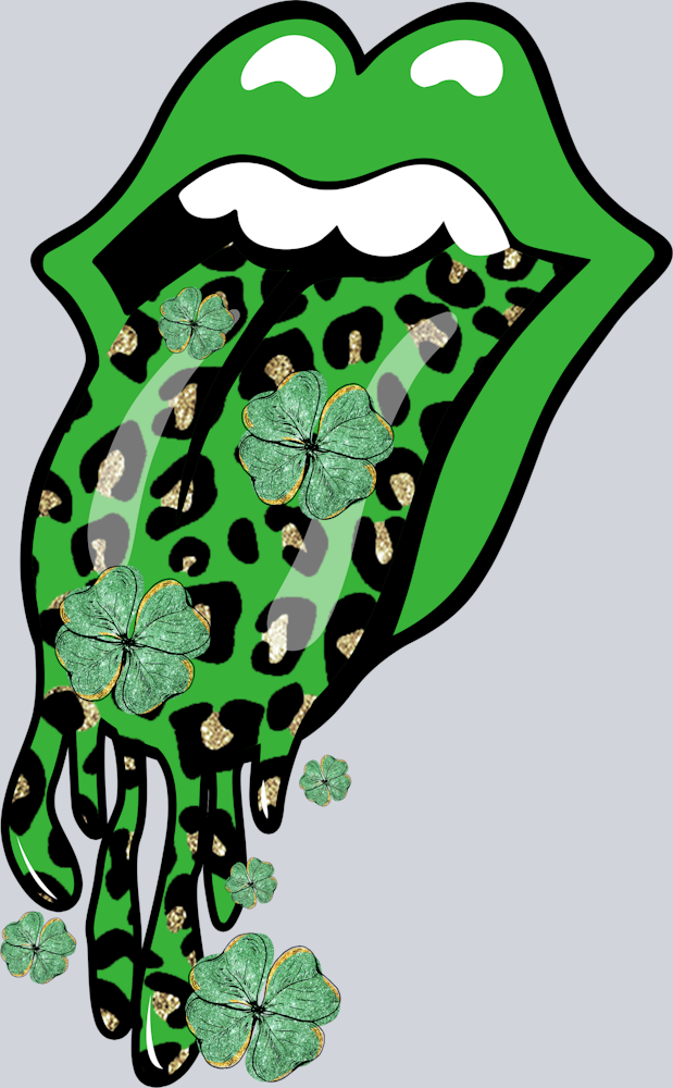 Green Tongue Leopard - STK02434 (DTF Transfers)