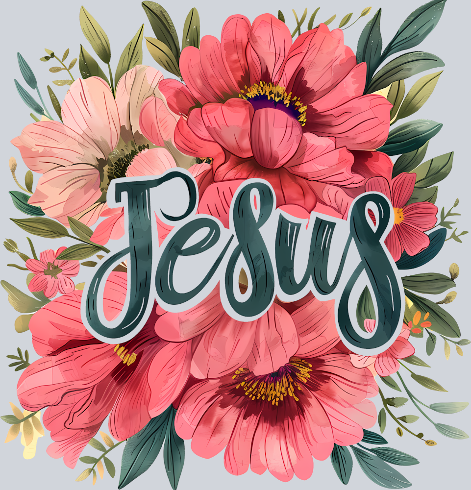 Jesus 4 Floral - STK03315 (DTF Transfers)