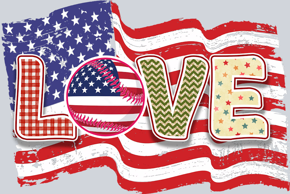 Love American Flag - STK03700 (DTF Transfers)