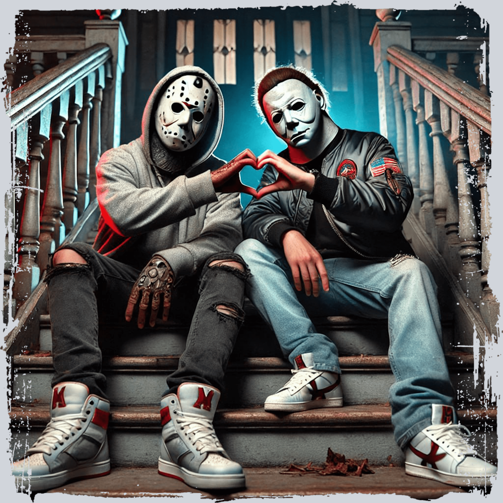 Michael Vs Jason Heart Hands 2 - STK04277 (DTF Transfers)