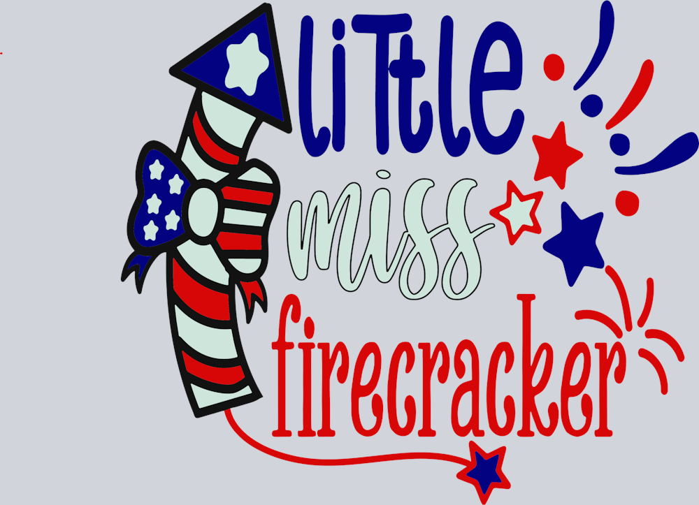 Little Miss Firecracker 1 - STK03633 (DTF Transfers)