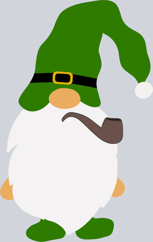 Gnome Skinny With Pipe - STK02332 (DTF Transfers)