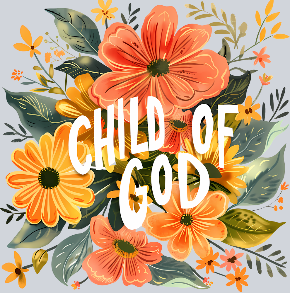 Child Of God 2 Floral - STK01258 (DTF Transfers)