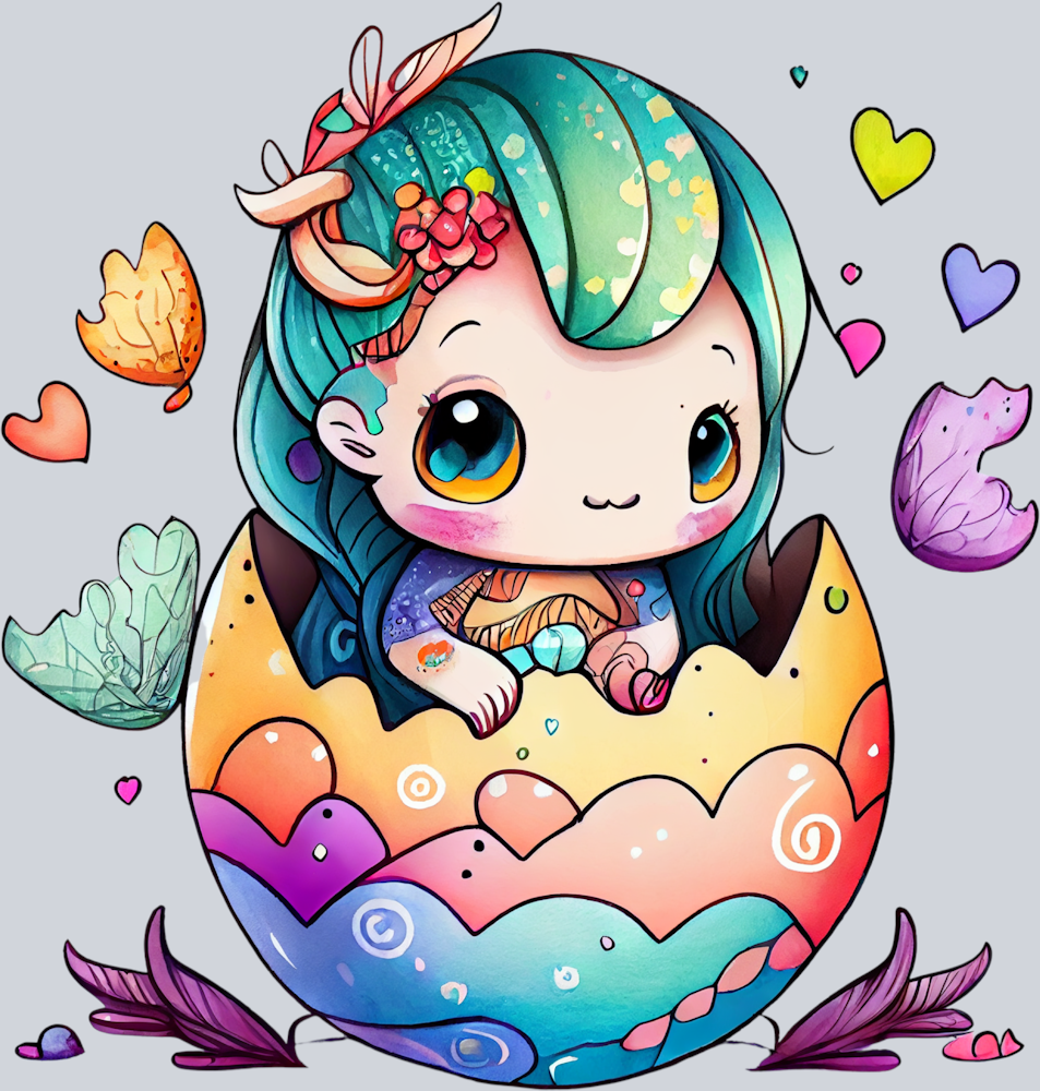 Baby Mermaid - STK00360 (DTF Transfers)