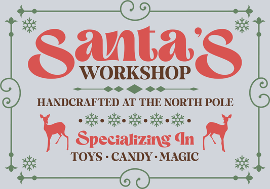 Vintage Santas Workshop - STK06336 (DTF Transfers)