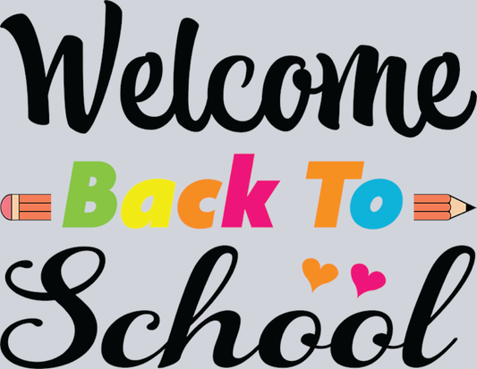 Welcome Back To School 1 - STK06405 (DTF Transfers)