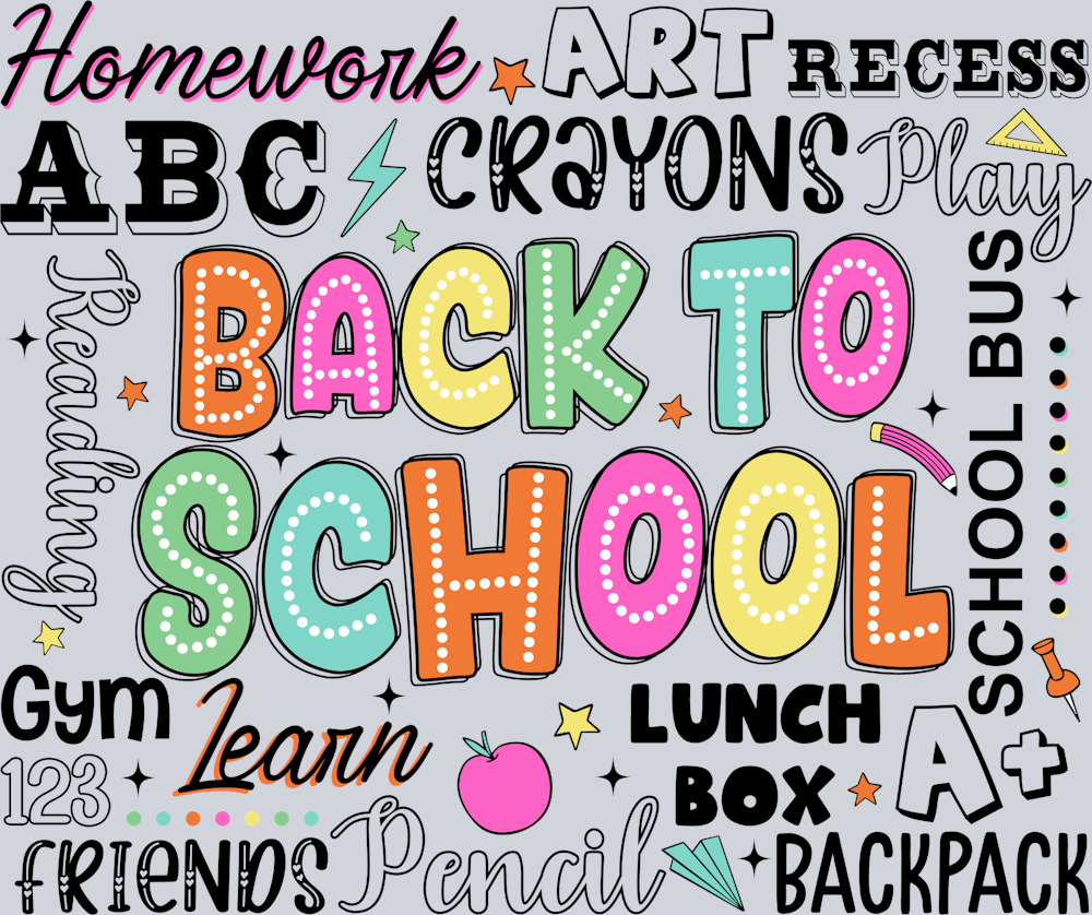 Back To School 5 - STK00372 (DTF Transfers)