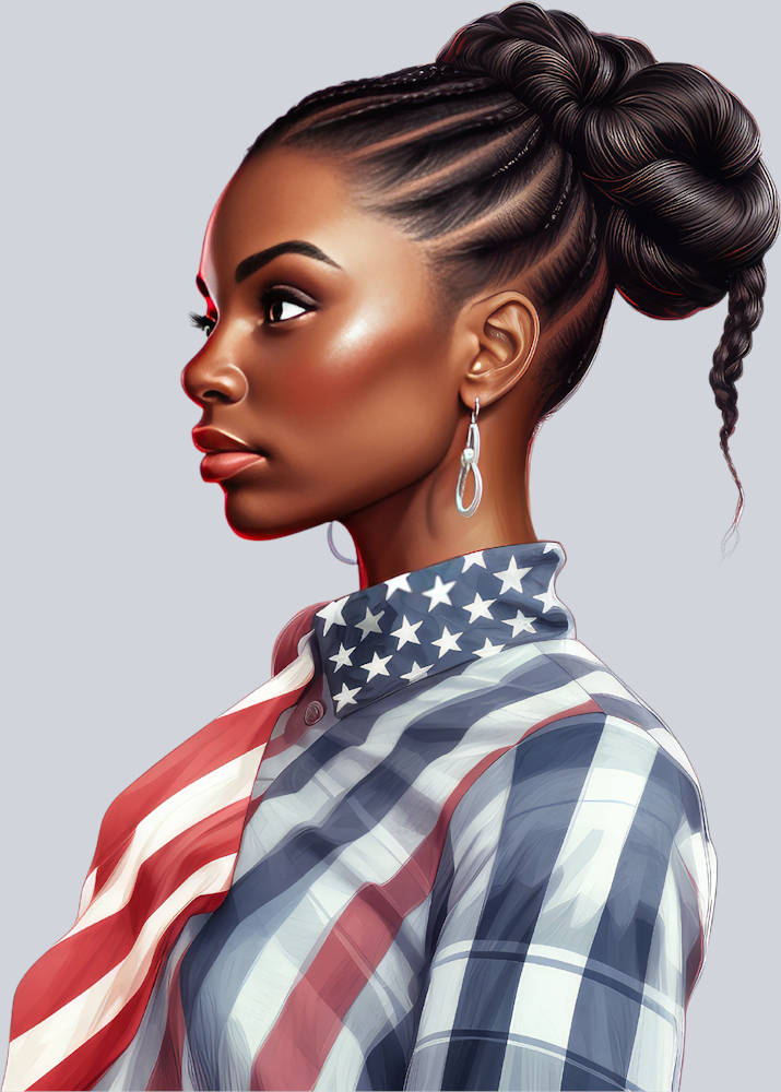 Black Woman American Pride 3 - STK00962 (DTF Transfers)