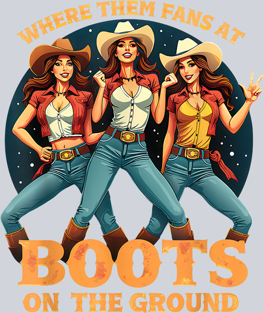 Where Them Fans At - Boots On The Ground 10 - STK06452 (DTF Transfers)