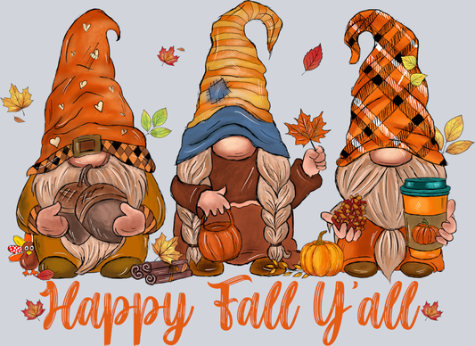 Gnome Happy Fall Yall - STK07174 (DTF Transfers)