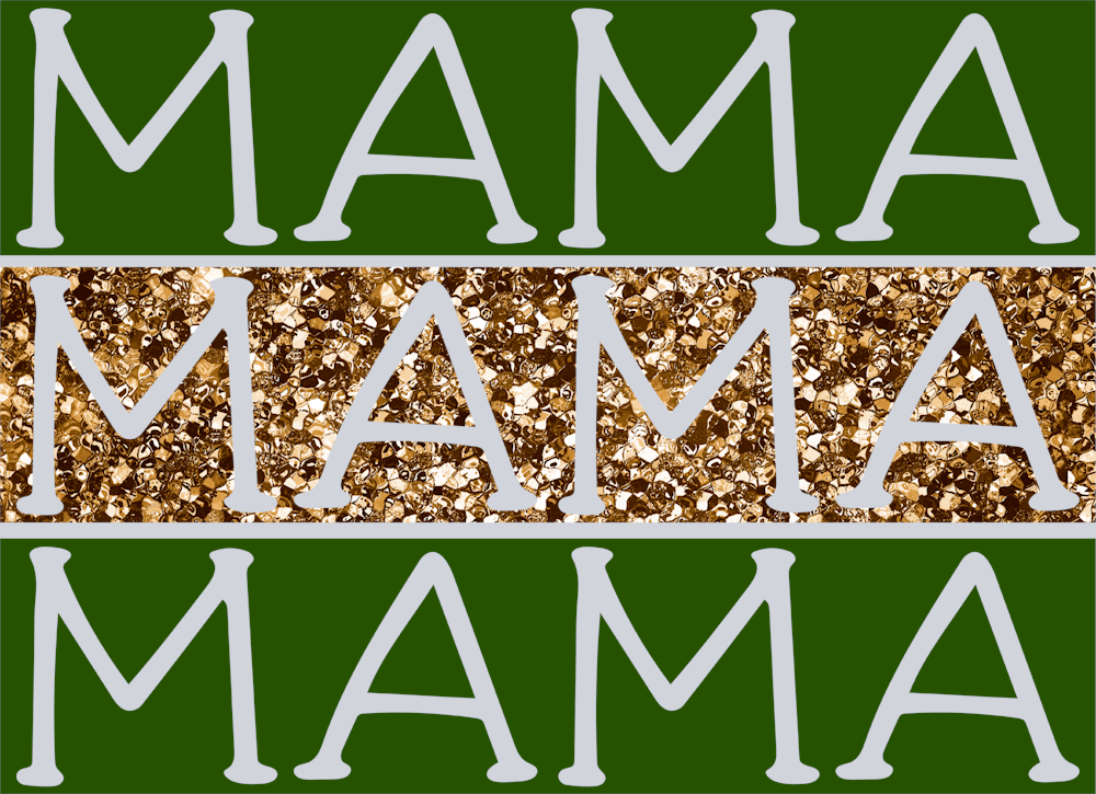 Lucky Mama Glitter - STK03875 (DTF Transfers)