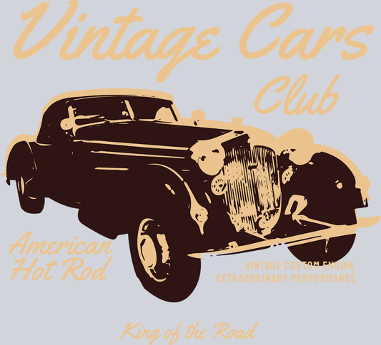 Vintage Cars Club - STK06317 (DTF Transfers)