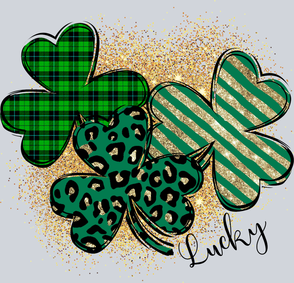 Shamrock Patterns Lucky - STK05432 (DTF Transfers)