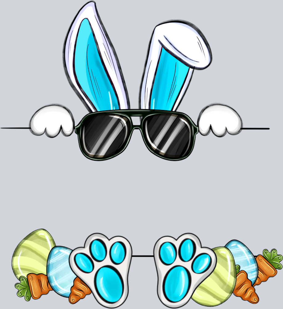 Easter Bunny Name Plate 1 - STK06970 (DTF Transfers)