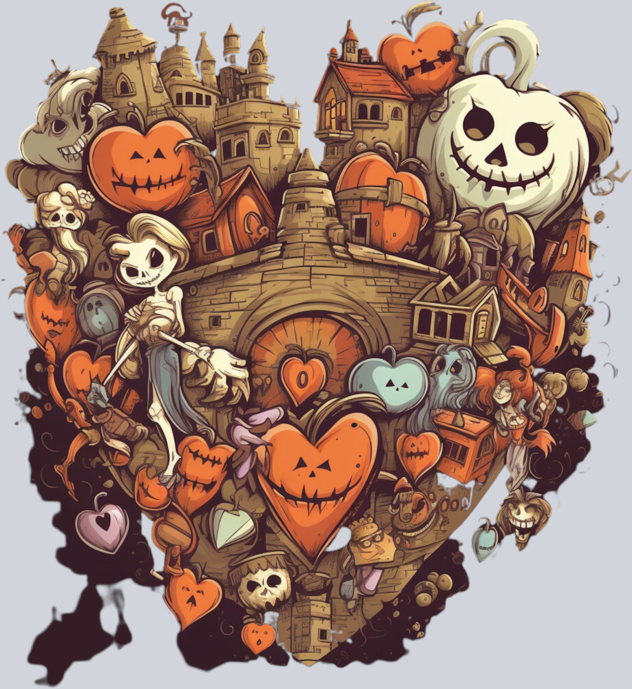Halloween Heart 3 - STK02481 (DTF Transfers)