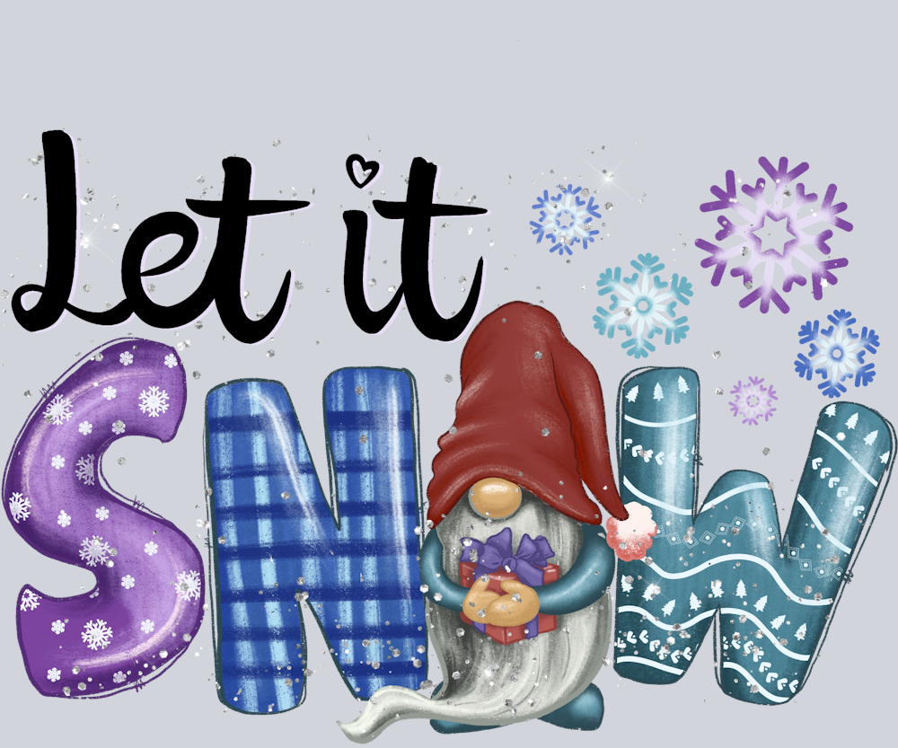 Gnome Let It Snow - STK02298 (DTF Transfers)