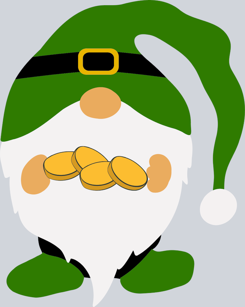 Gnome Big 3 Coins - STK02272 (DTF Transfers)