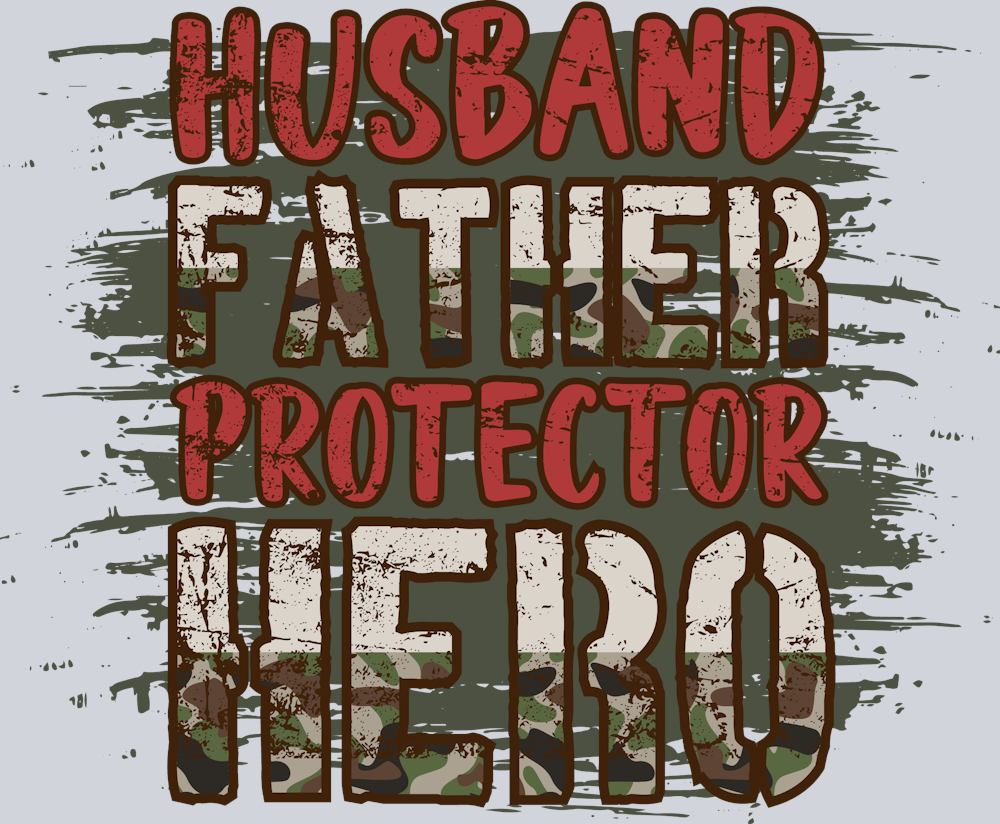 Husband Father Protector Hero - STK07066 (DTF Transfers)