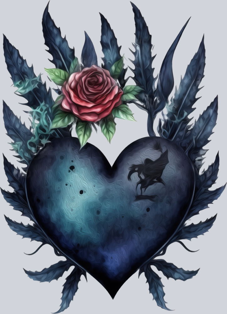 Goth Heart 2 - STK02397 (DTF Transfers)