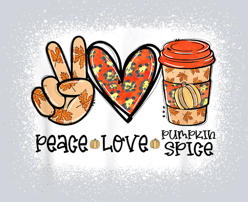 Peace Love Pumpkin Spice 3 - STK04784 (DTF Transfers)