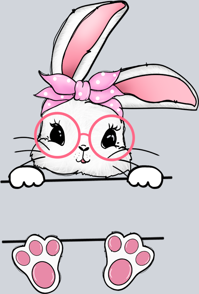 Easter Bunny Name Plate 5 - STK06974 (DTF Transfers)