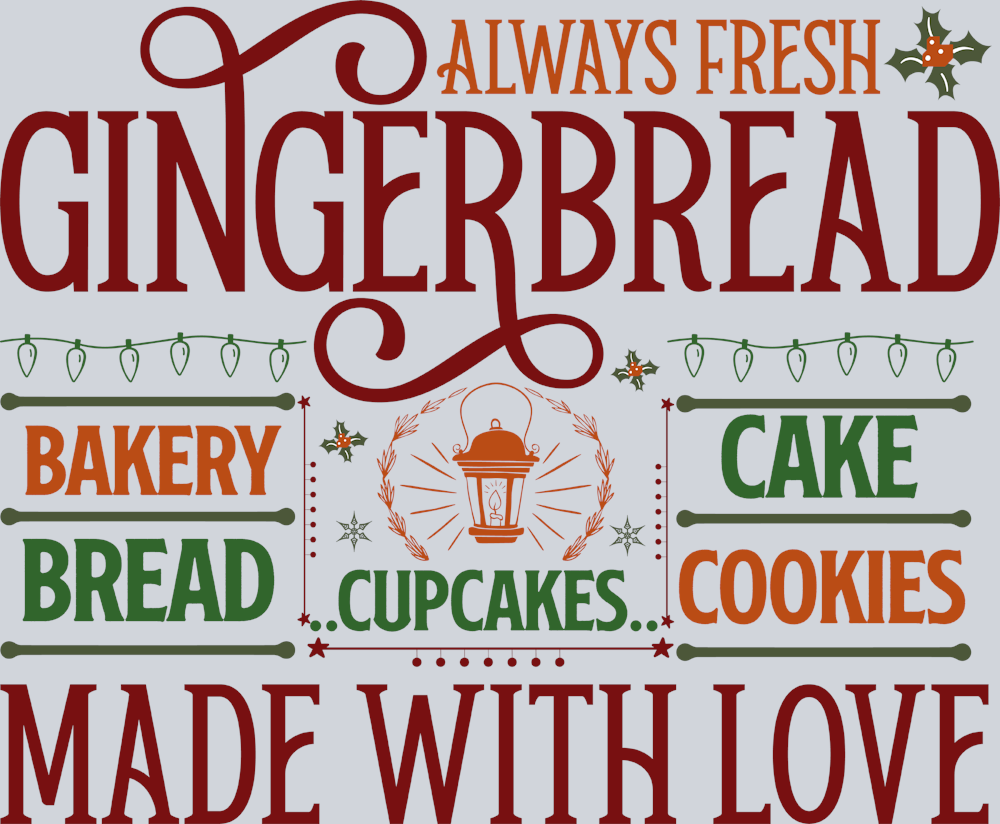 Vintage Always Fresh Gingerbread - STK06311 (DTF Transfers)