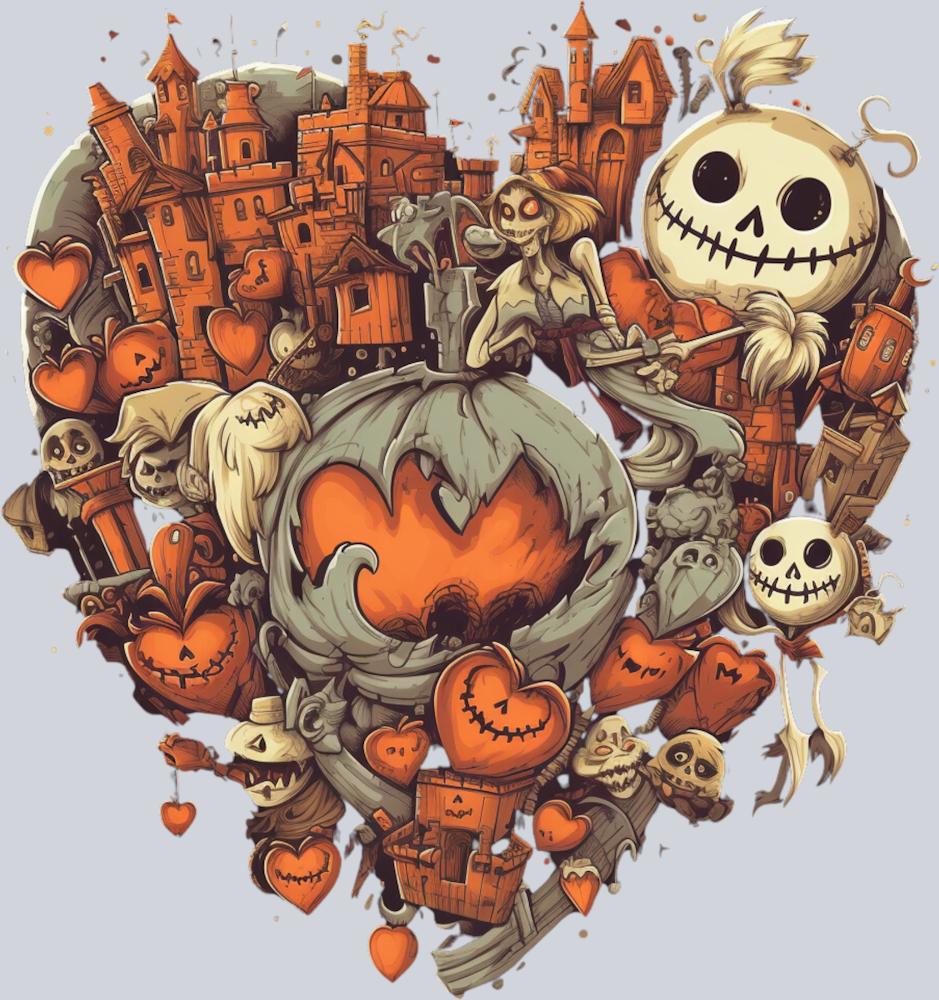 Halloween Heart - STK02479 (DTF Transfers)