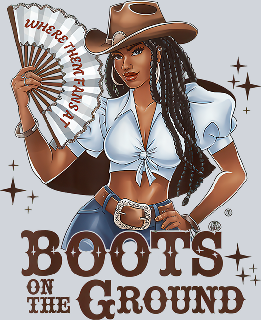 Where Them Fans At - Boots On The Ground 3 - STK06446 (DTF Transfers)