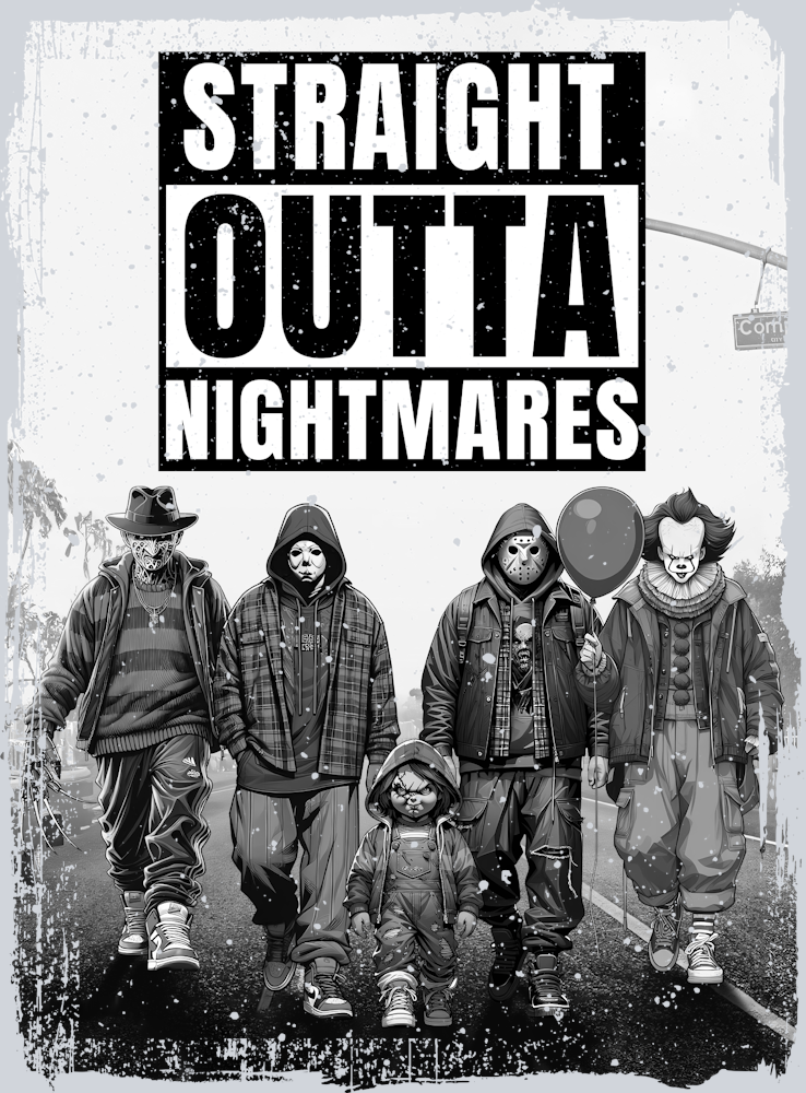 Straight Outta Nightmares - STK05827 (DTF Transfers)