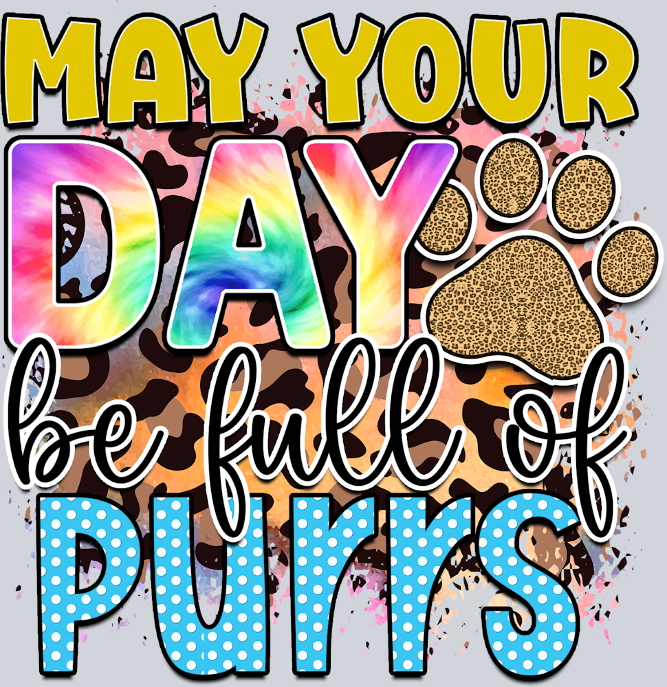Pets Full Of Purrs - STK04857 (DTF Transfers)