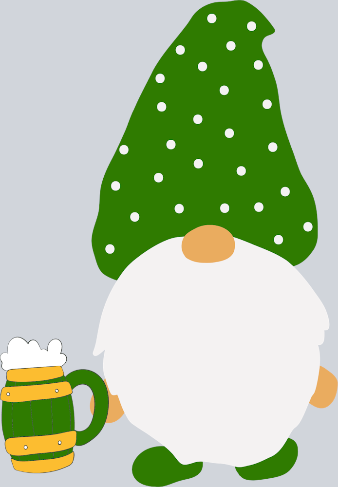 Gnome Beer Polka Dots - STK02271 (DTF Transfers)
