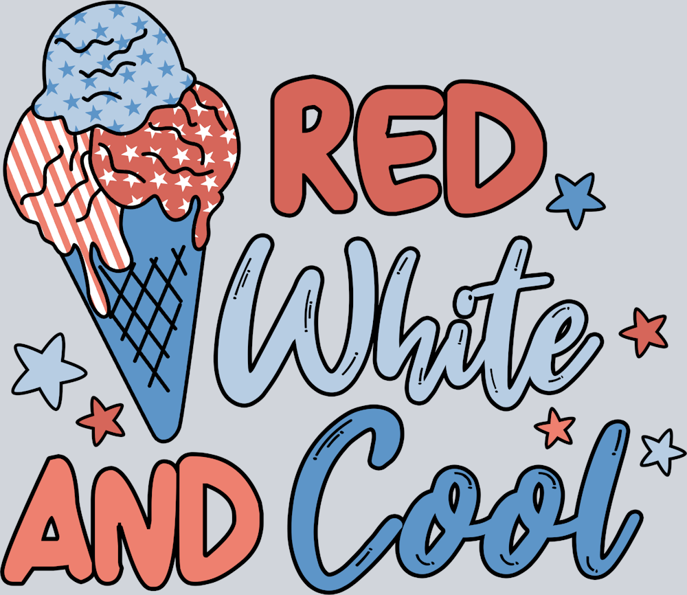 Red White And Cool 3 - STK05161 (DTF Transfers)