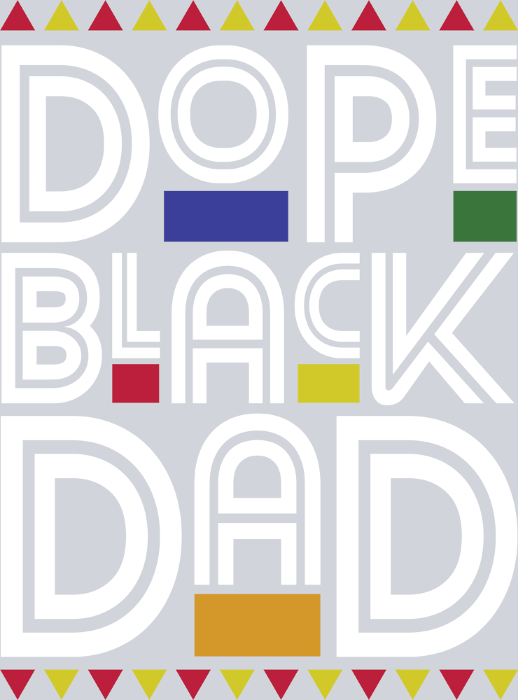 Dope Black Dad White - STK01704 (DTF Transfers)