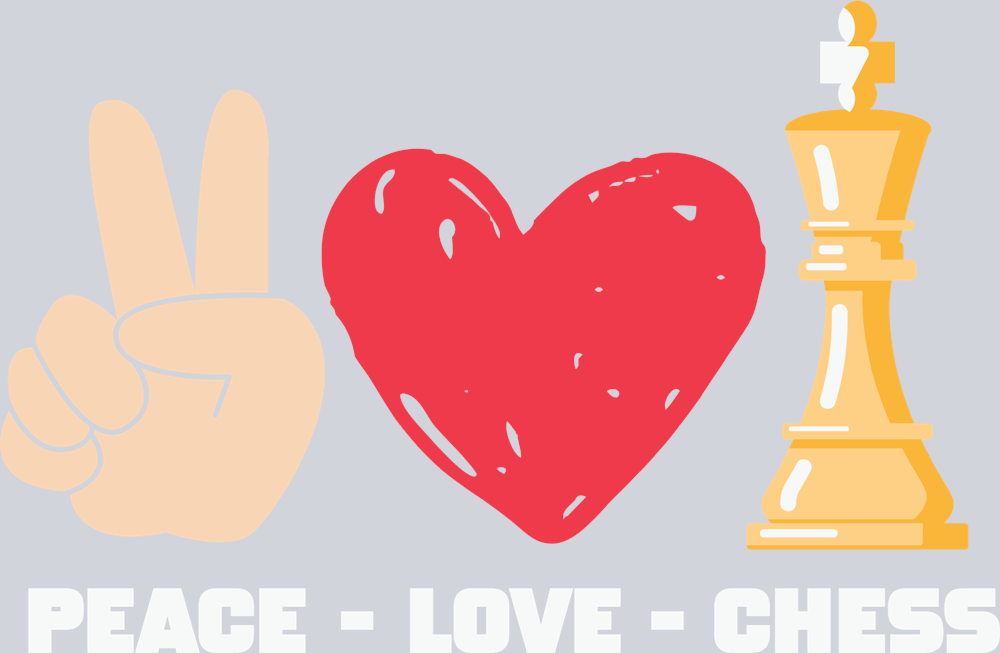 Games Peace Love Chess - STK02210 (DTF Transfers)
