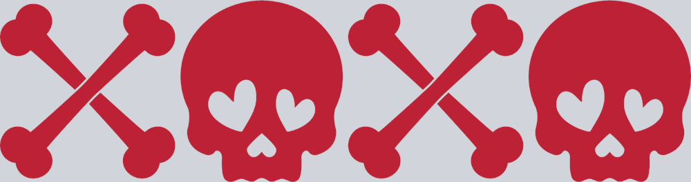 Xoxo Skull Red - STK06553 (DTF Transfers)