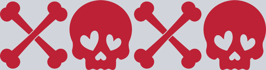 Xoxo Skull Red - STK06553 (DTF Transfers)