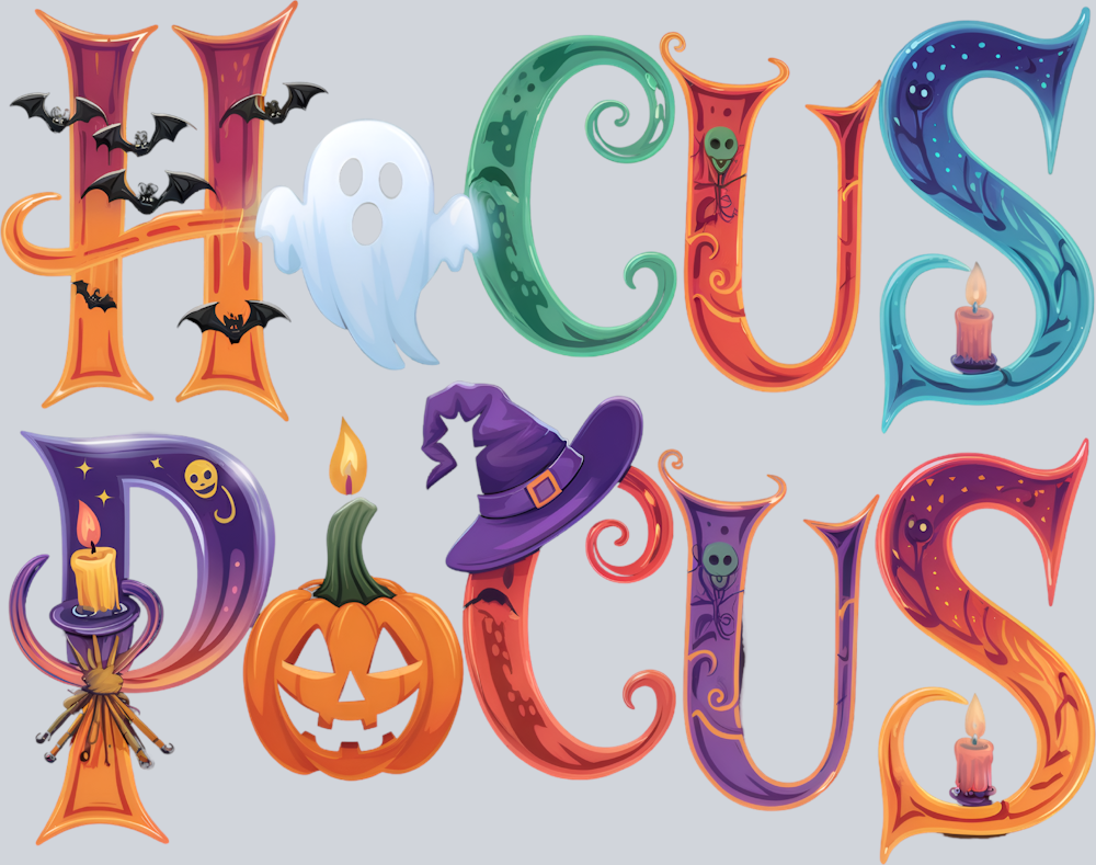 Hocus Pocus Retro - STK07300 (DTF Transfers)