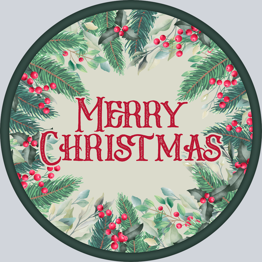 Wreath Merry Christmas - STK06532 (DTF Transfers)